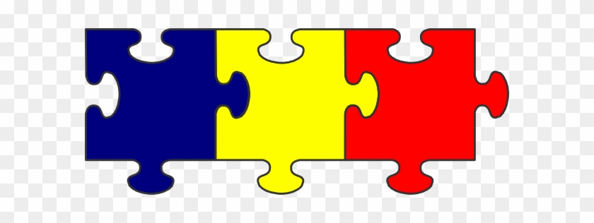 Puzzle Piece Top Clip Art At Clkercom Vector - Jigsaw Puzzle Three Pieces #386967