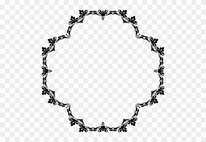 Marco De Flores Ornamental - Mistletoe Black And White Border #387014