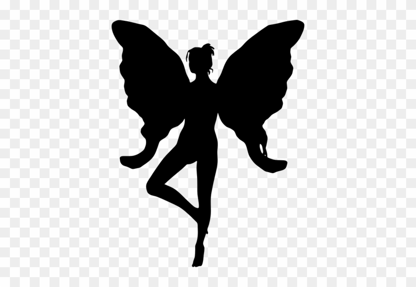 Black Fairy Image Public Domain Vectors - Fairy Silhouette #387087