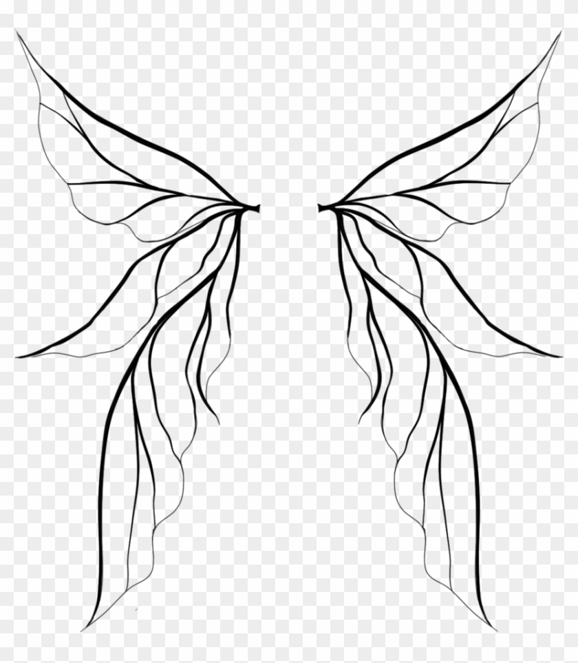 Fairy Wings White - Fairy Wings Drawing Png #387094