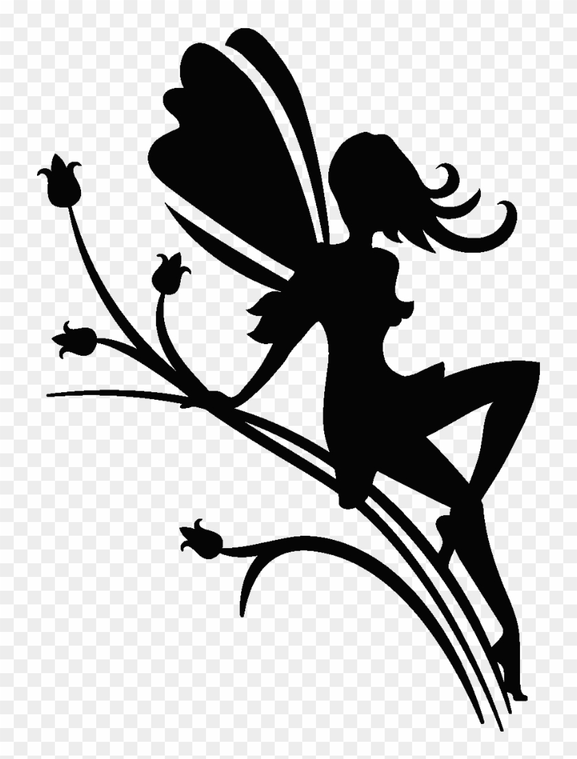 Fairy Elf Vinyl Wall Decal (black) #387133