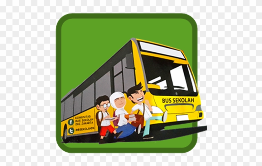 Bus Clipart Sekolah - Aplikasi Bus Sekolah #387360