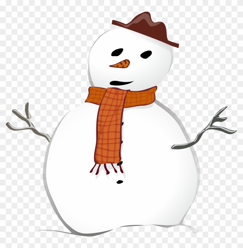 Interesting Snowman Clipart Scarf With Snowman Background - Snowman Clip Art #387368