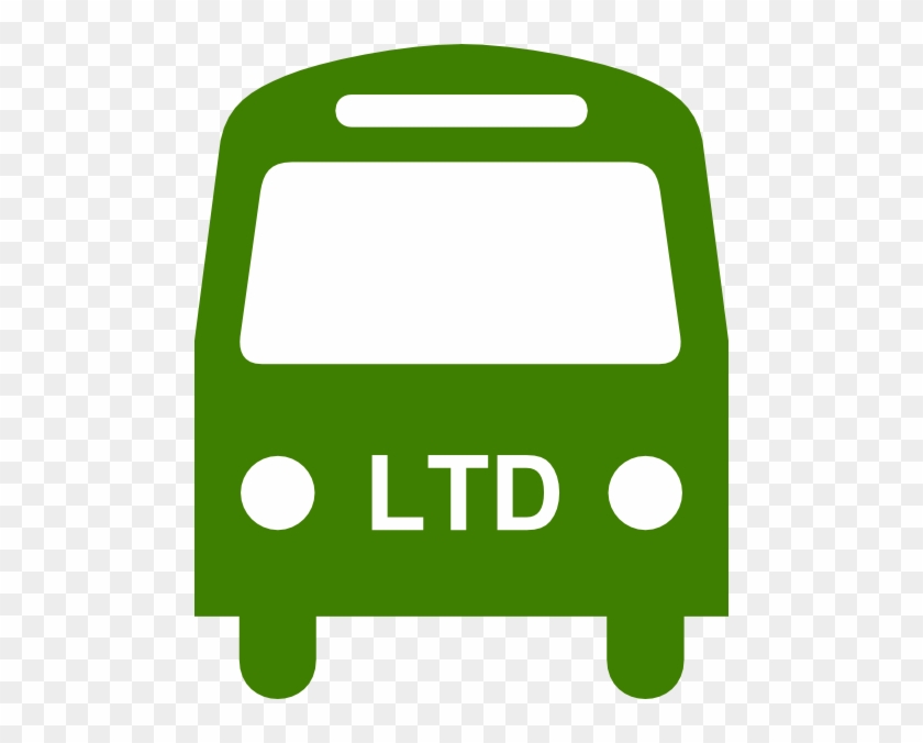 Green Ltd Bus Silhouette Clip Art - Green Bus Vector #387431