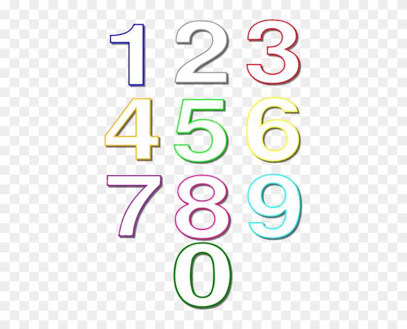 Number Outline Clip Art - Number Outline Clip Art #387530