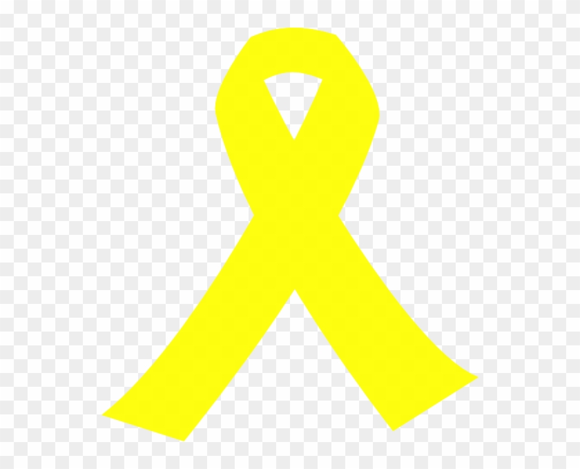 Yellow Cancer Ribbon Black Background #387613