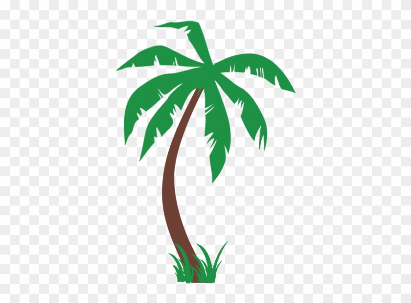 Palm Trees With Grass Wall Decal - Palm Tree #387617