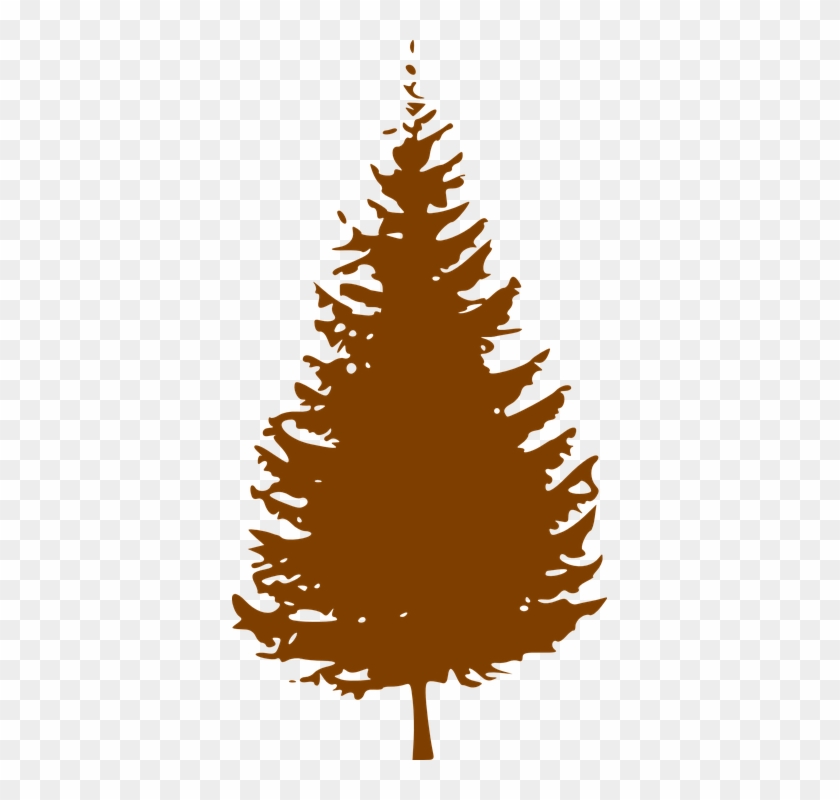 Christmas Tree Silhouette - Pine Tree Silhouette Vector #387637