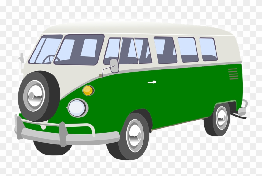 Bus Cartoon 16, - Green Camper Van Clipart #387768