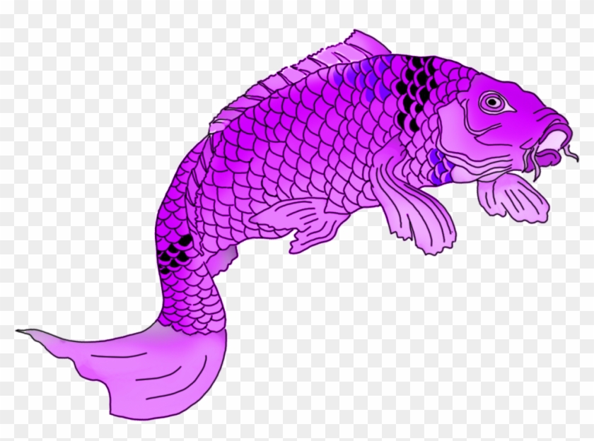 Purple Koi Fish Clipart - Koi #387787