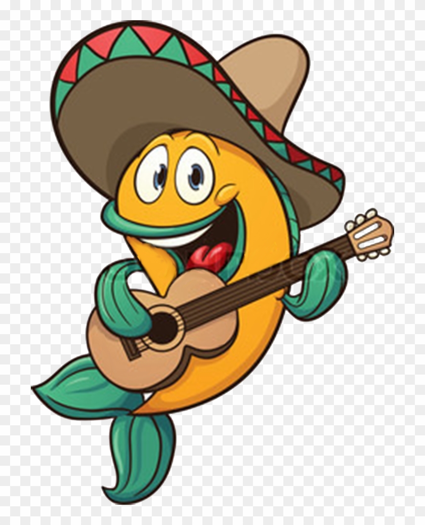 Fish Taco Clipart Hat - Fish Playing Guitar #387828