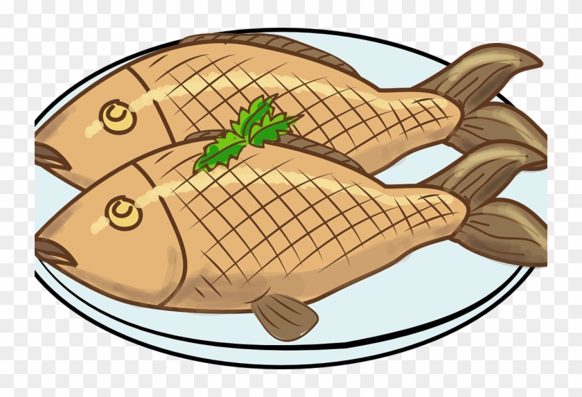 Meat Clipart And Fish Pencil In Color - Clip Art Fried Fish #387897