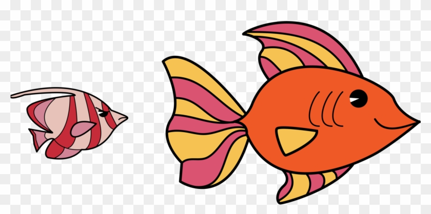 Pin Small Fish Clipart - Fish Big And Small #387899