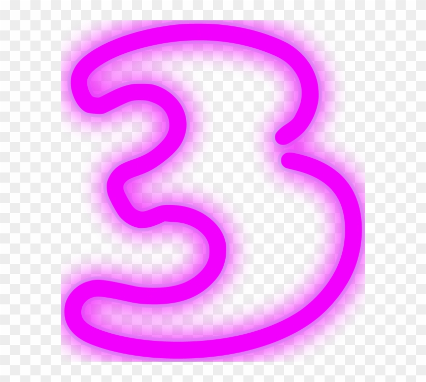 Neon Clipart - Number 3 Png Neon - Full Size PNG Clipart Images Download