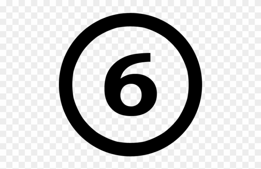 People With The Lucky Number 6 Are Sentimental - Copyright Symbol Svg #387982