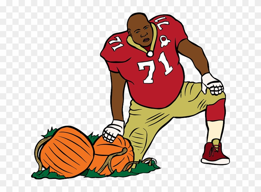 Player Food, Pumpkin, Cartoon, Big, Sports, Football, - Animated Football Player #387983