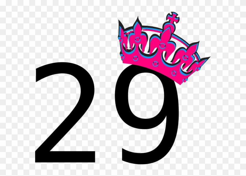 How To Set Use Pink Tilted Tiara And Number 29 Svg - It's My 26th Birthday #387992