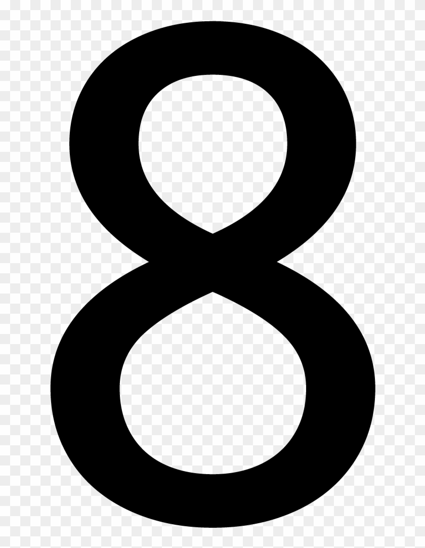 Number 8 Png - Number 8 In Black And White Clip Art #388012