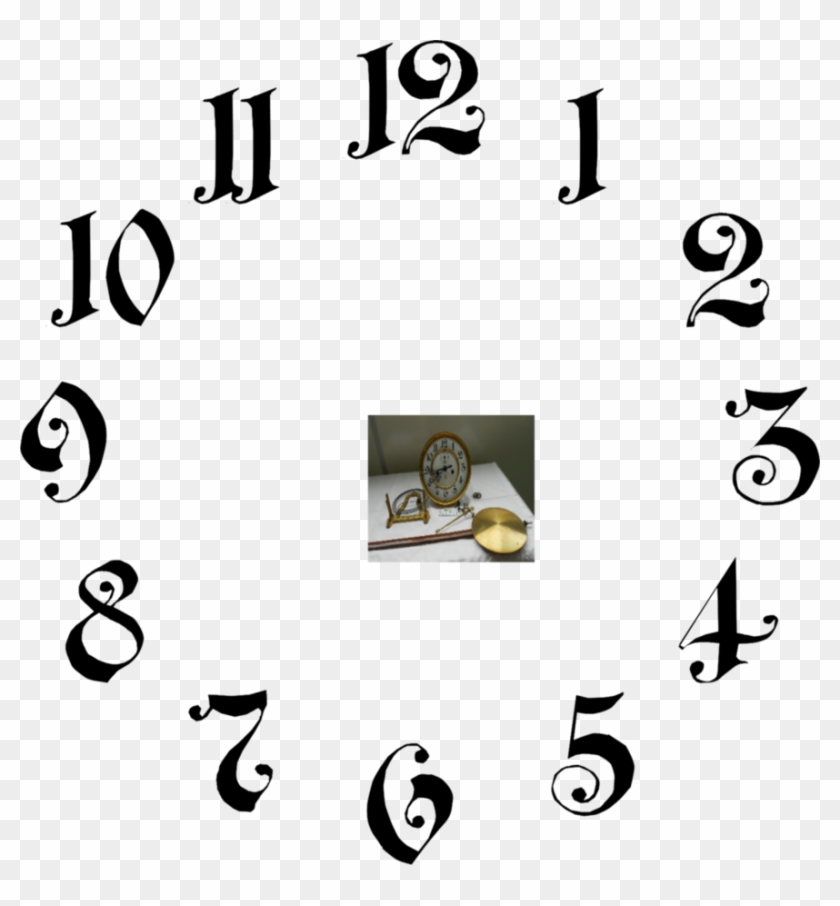 Numbers Black Dial Clock By Magicsart - Stock Illustration #388040