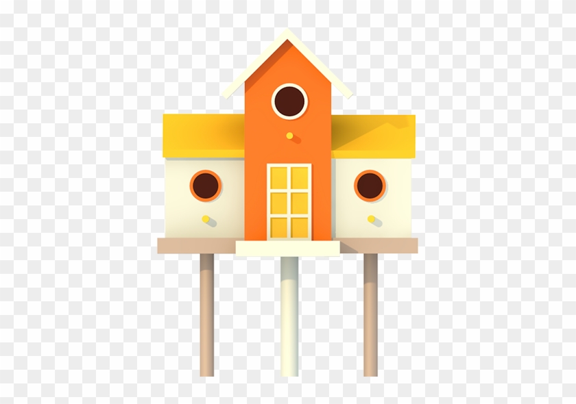 Why Choose To Live With Us Bird House Cluster Orange - Student Roost - Mealmarket Exchange #388104