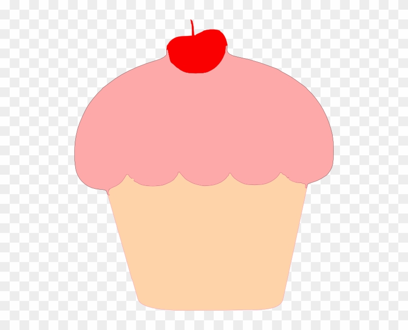 Cupcake Clipart Cute - Pink Frosting Cupcake Clipart #388199