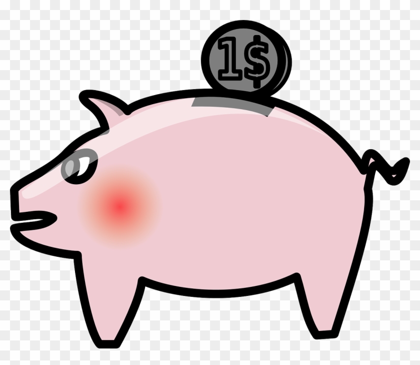 Piggy Bank Black And White 18, - Symbol Of Saving Money #388364