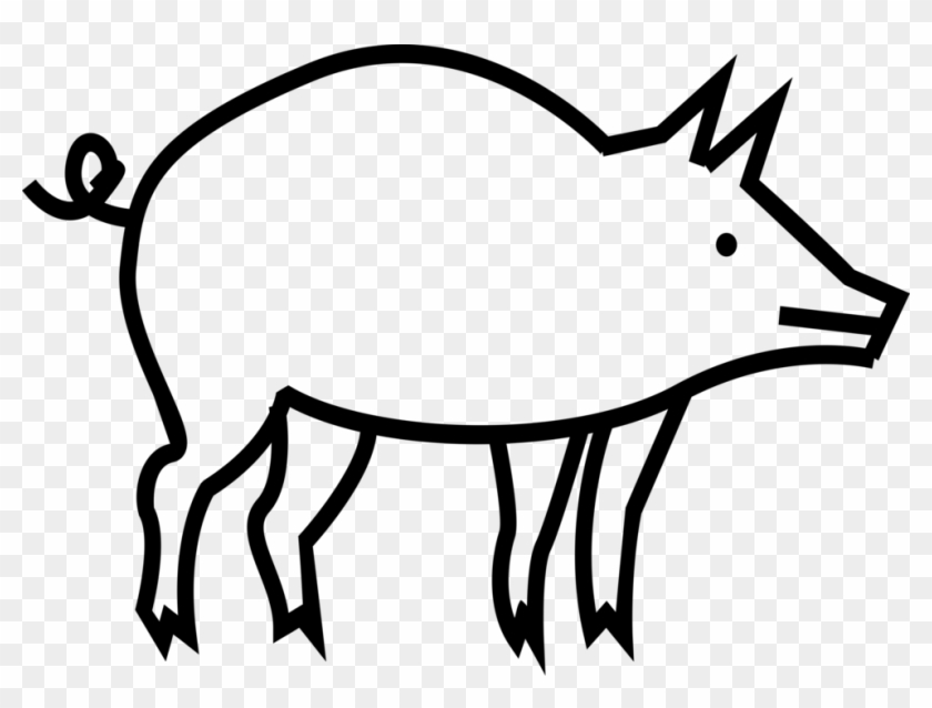 Vector Illustration Of Omnivore Domestic Pig Makes - Pig #388365