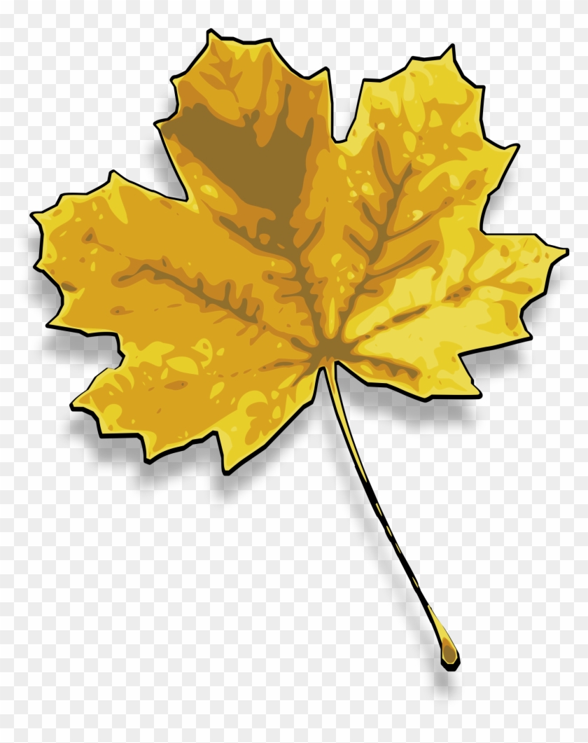 Big Image - Yellow Maple Leaf Clip Art #388433