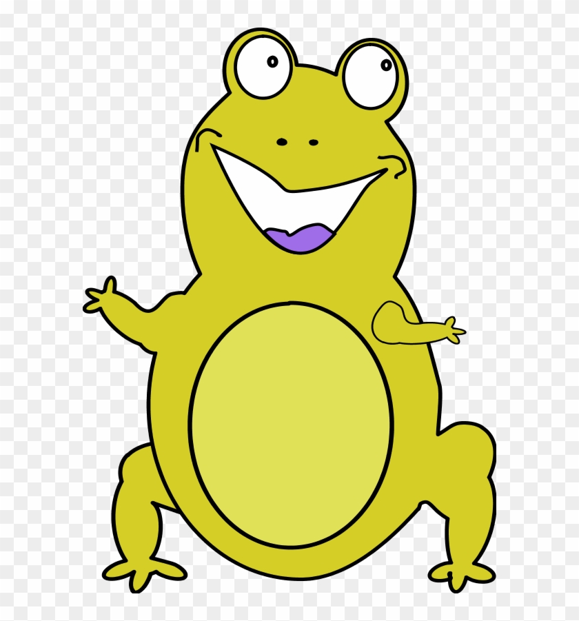 Frog Smiling Cartoon Funny Comic - Clip Art #388443