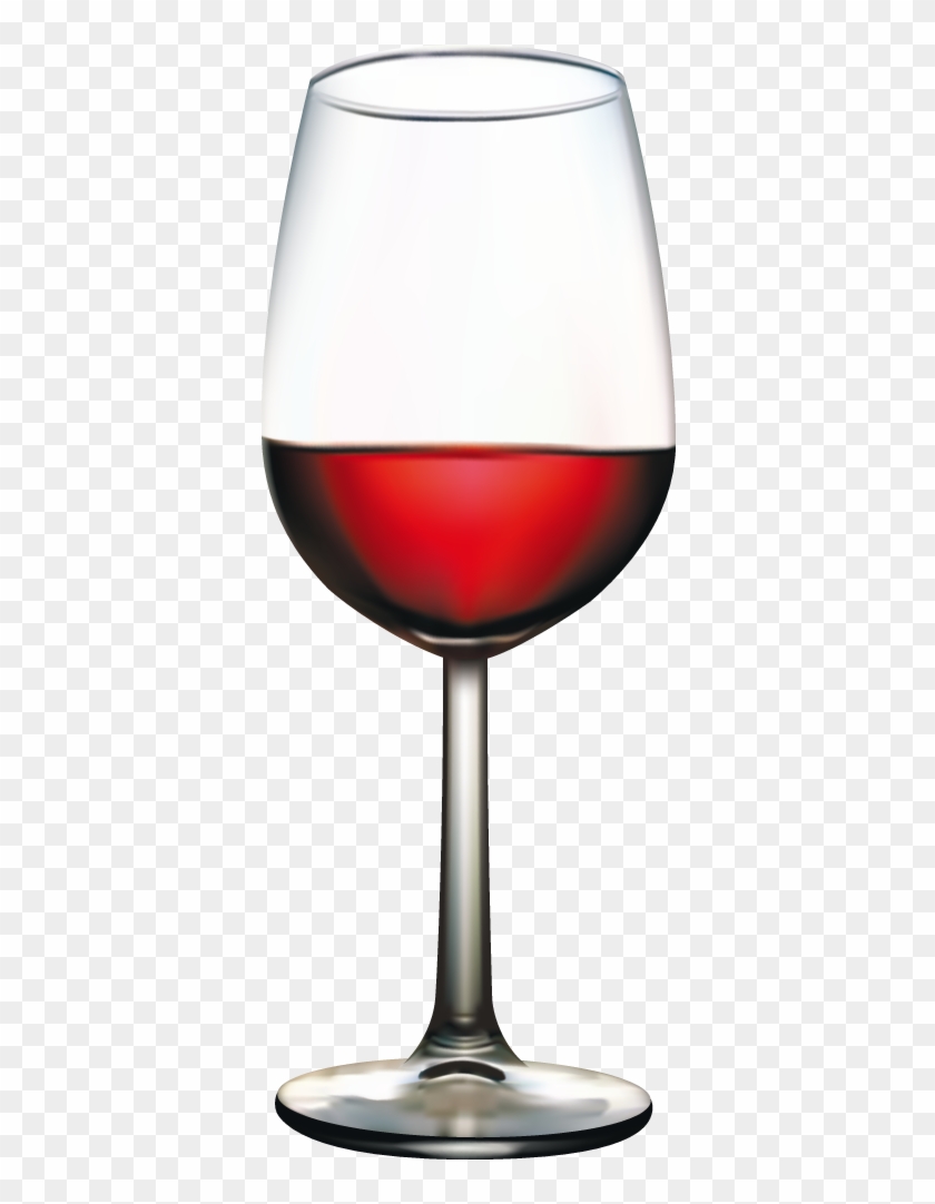 Glass Of Wine Wall Sticker - Wine Glass Vector #388589