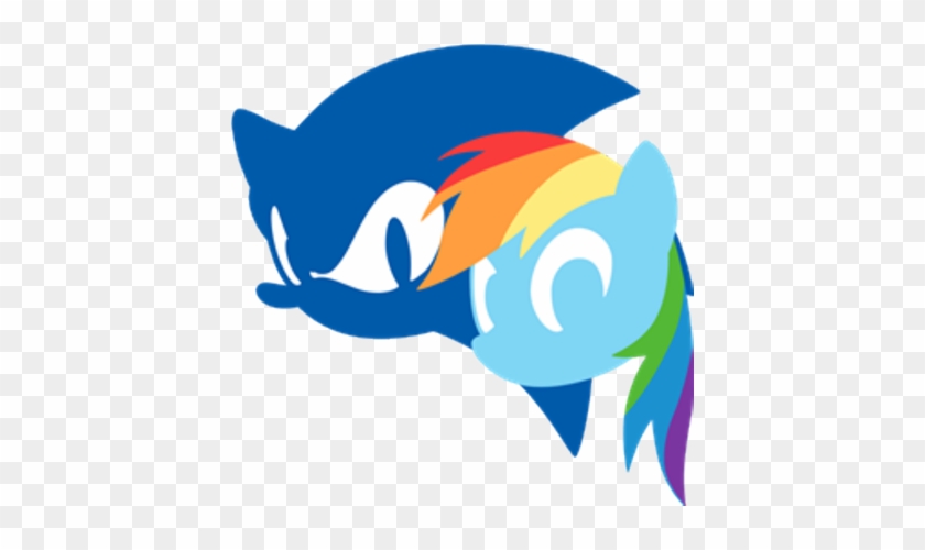 Sonic And Rainbow Dash Symbols - Rainbow Dash As Sonic #388611