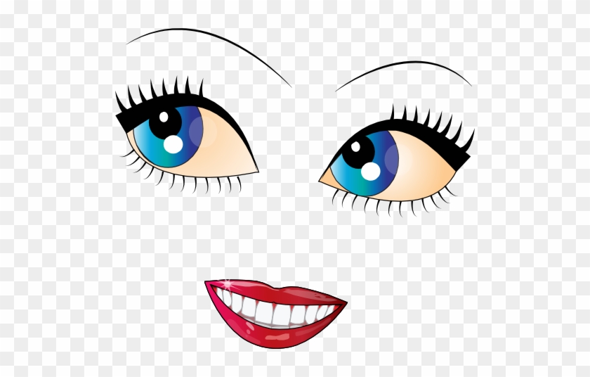 Eye Clipart Face - Smiley Blue Eyes #388663