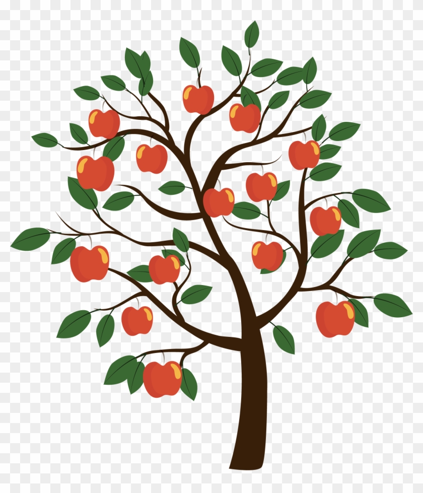 Fruit Tree Euclidean Vector - Tree With Apple Vector #388743