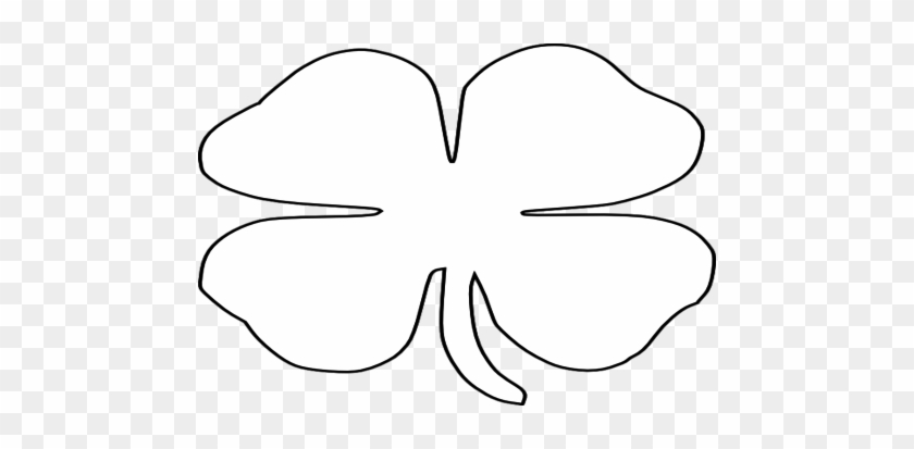 Shamrock Four Leaf Clover Clip Art - 4 Leaf Clover Template #388785