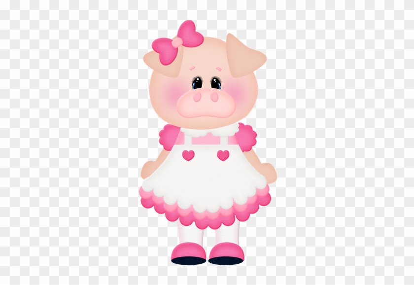 Girl Pig Clip Art - Girl Pig Clipart #389192