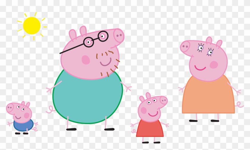 Peppa Pig Family Logo Transparent Png Clip Art Image - Peppa Pig Family Png #389201