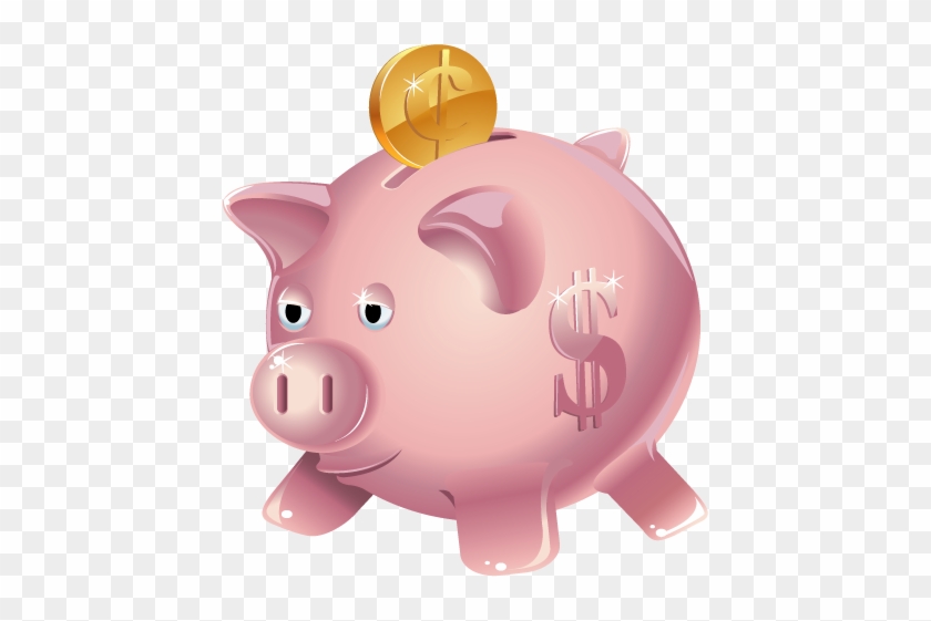 Yellow Clipart Piggy Bank - Cartoon Piggy Bank Transparent #389228