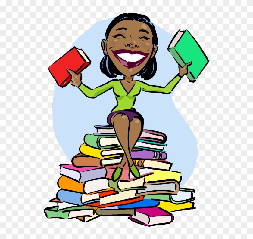 Teacher Books Clipart - Black People Reading Books #389274