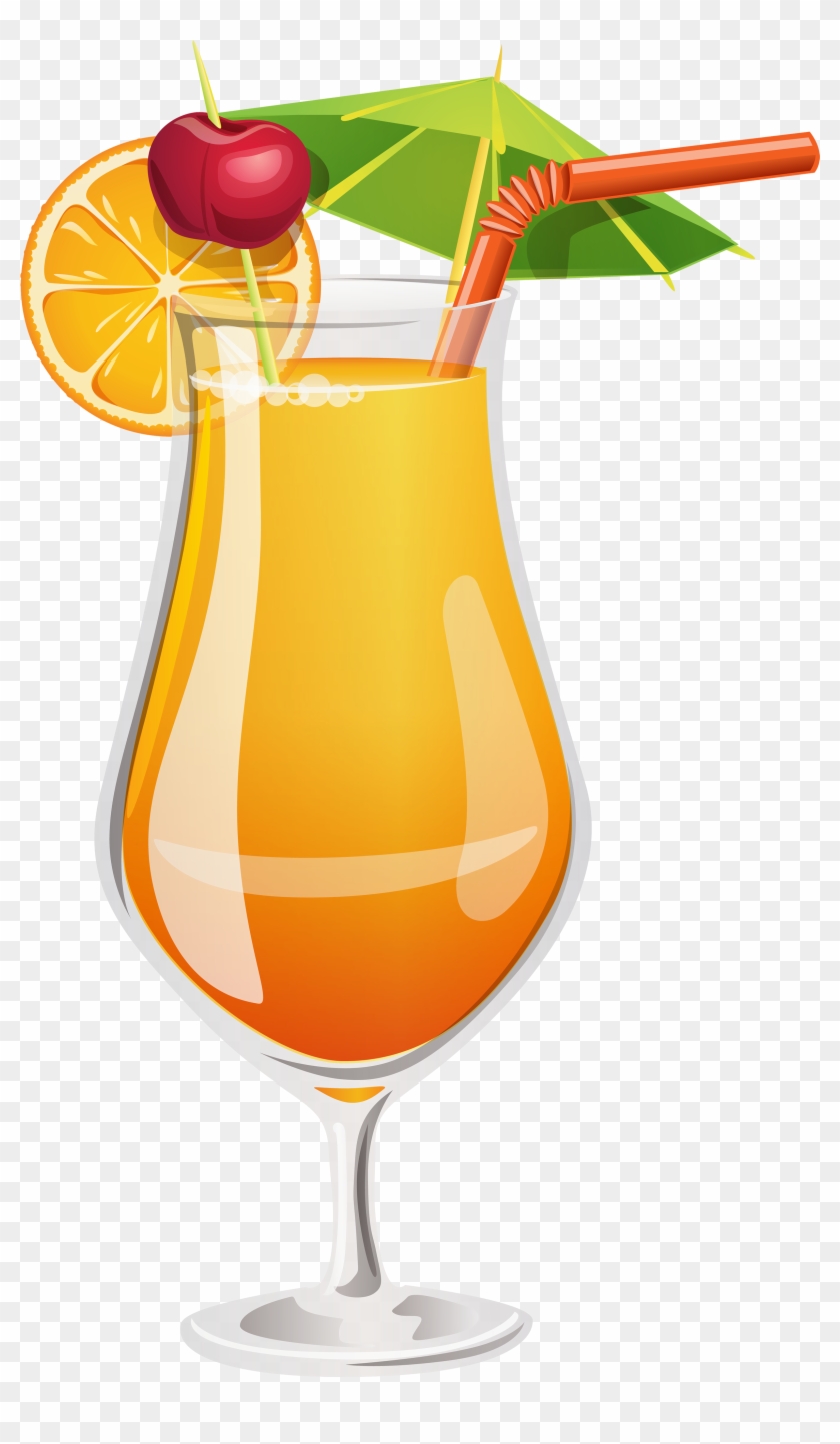 Orange Cocktail Png Clipart - Tequila Sunrise Clip Art #389366