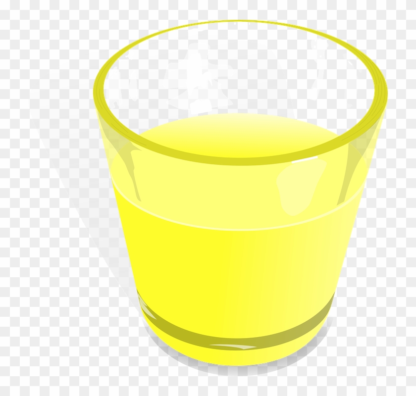 Juice Clipart Glass Water - Yellow Water In A Glass #389367