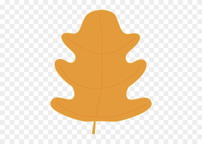 Orange Oak Fall Leaf - Oak Leaf Clip Art Png #389415