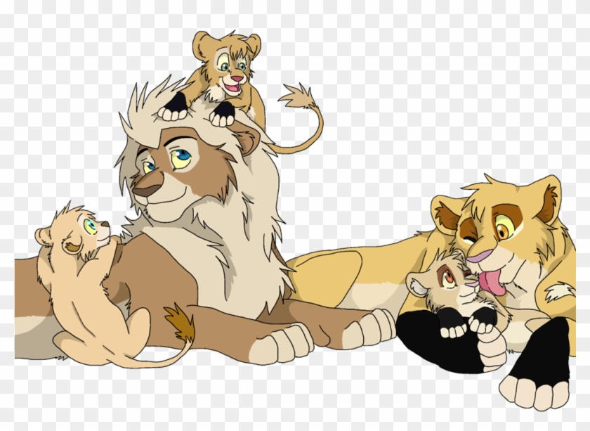 Katty, Jasim And Cubs By Firewolf-anime - Anime Lion Cubs #389420