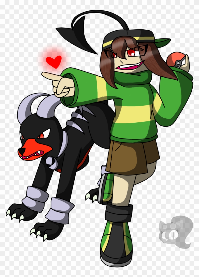 Poketale Houndoom And Chara By Liefgirl29 Poketale - Cartoon #389454