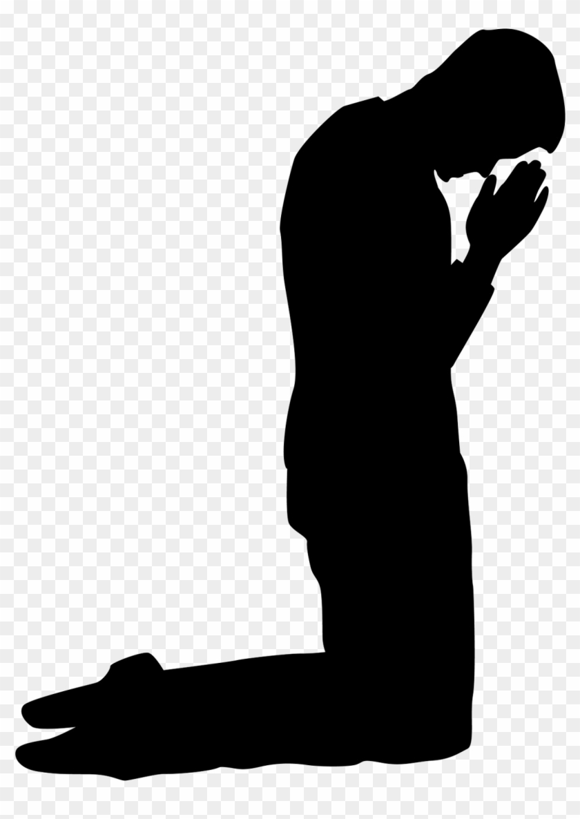 Praying Silhouettes Pinterest Stenciling And Craft - Man Kneeling In Prayer #389564