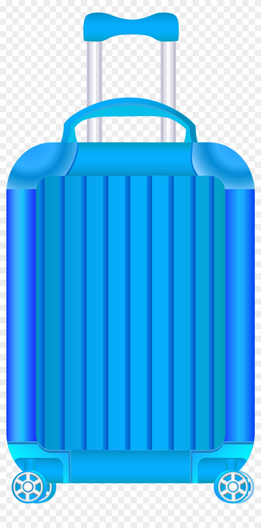 Blue Trolley Suitcase Png Clipart Image - Transparent Background Suitcase Png #389775
