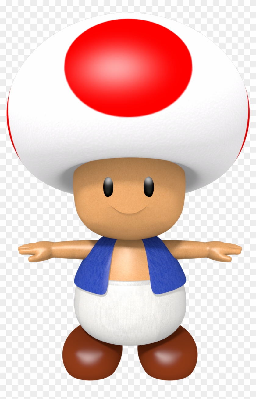 N64 Classic Toad - Mario Characters T Pose #389789