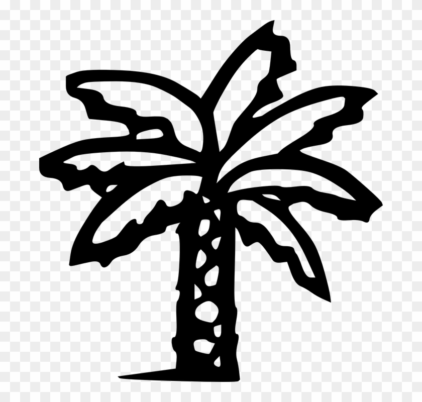 Free Vector Graphic - Palm Tree Clip Art Black #390068