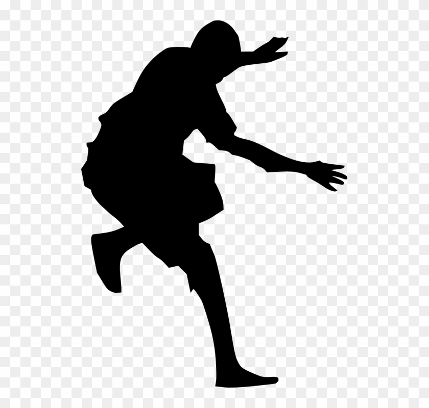 Black People Clipart - Person Jumping Silhouette Png #390077