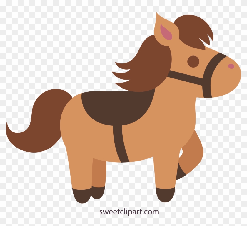 Pretty Design Clipart Horse Cute Brown Pony With Saddle - Pony Clipart #390098