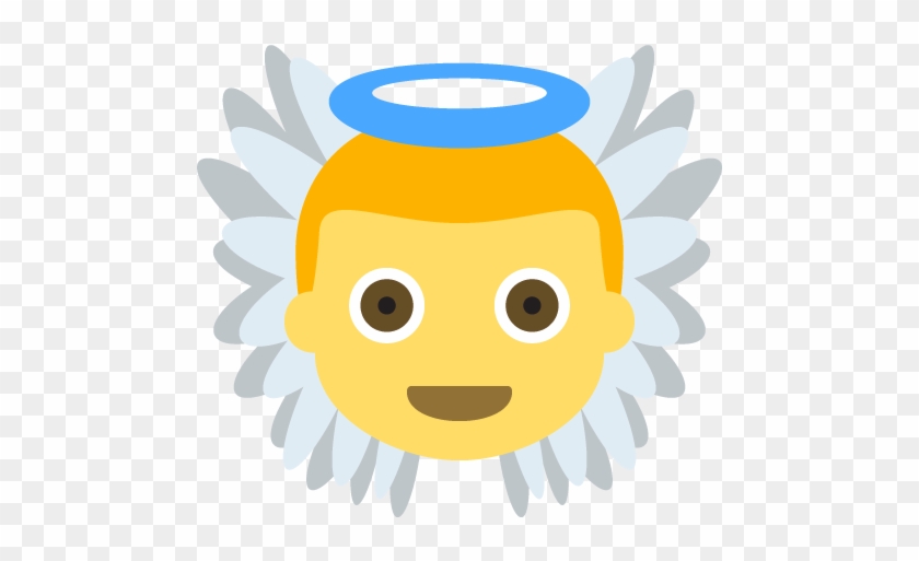 Baby Angel Emoji Emoticon Vector Icon - Illustration #390134